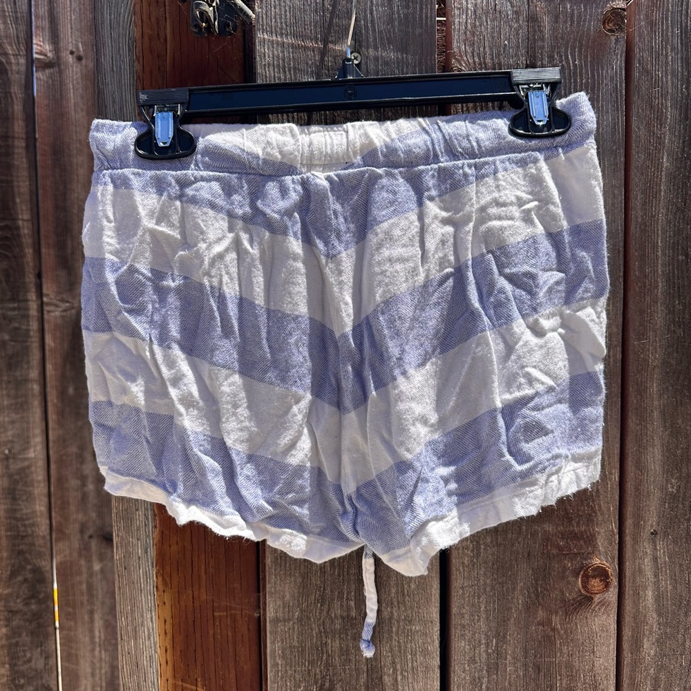 Rails Blue/White Striped Flannel Button Down Shor… - image 7